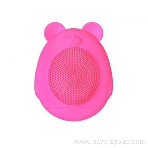 Silicone electric facial cleansing instrument